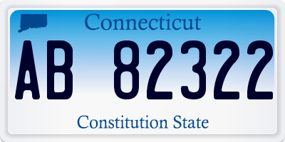 CT license plate AB82322