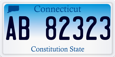 CT license plate AB82323