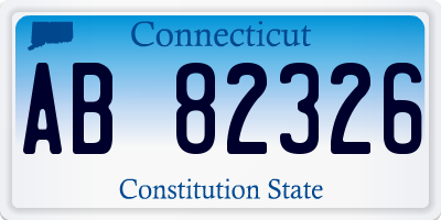 CT license plate AB82326