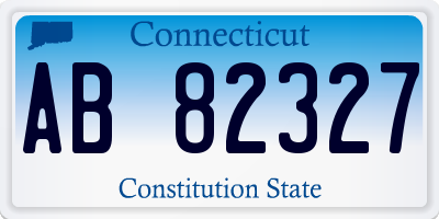 CT license plate AB82327
