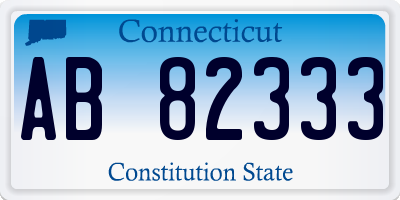 CT license plate AB82333