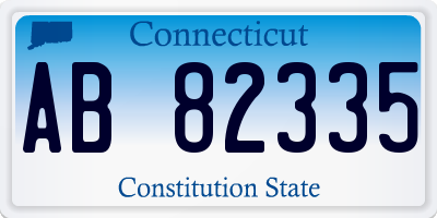 CT license plate AB82335
