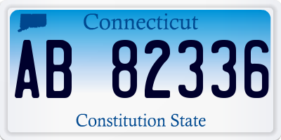 CT license plate AB82336