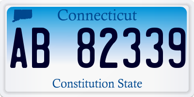 CT license plate AB82339
