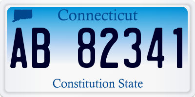 CT license plate AB82341