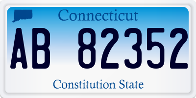 CT license plate AB82352