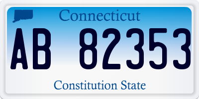 CT license plate AB82353