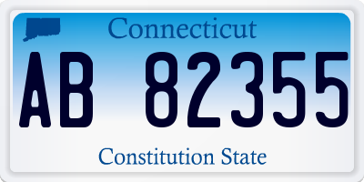 CT license plate AB82355