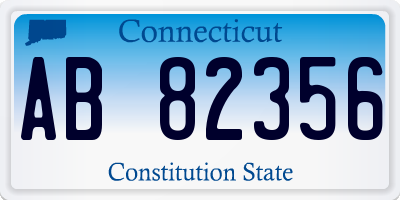 CT license plate AB82356