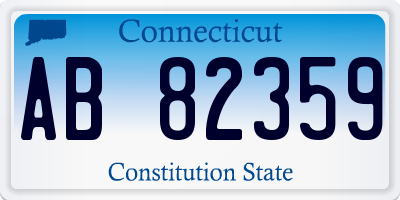 CT license plate AB82359
