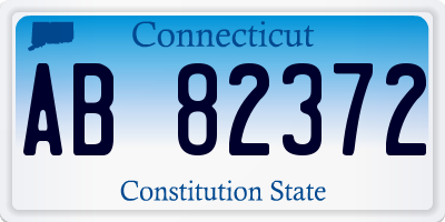 CT license plate AB82372