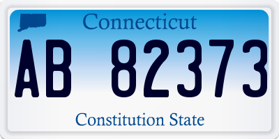 CT license plate AB82373