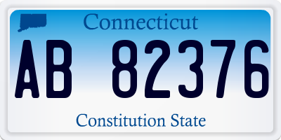 CT license plate AB82376