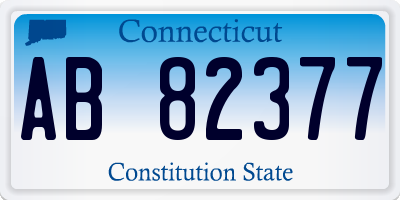 CT license plate AB82377