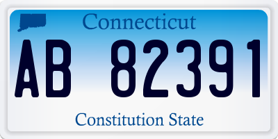 CT license plate AB82391