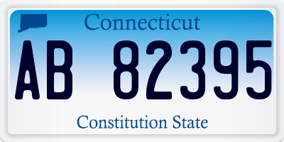 CT license plate AB82395