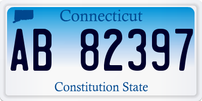 CT license plate AB82397