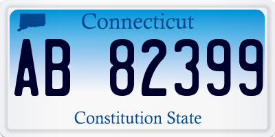 CT license plate AB82399