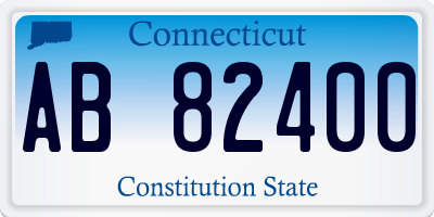 CT license plate AB82400