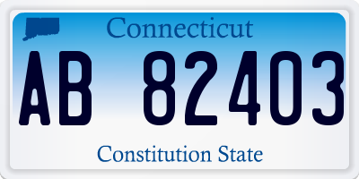 CT license plate AB82403