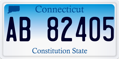 CT license plate AB82405