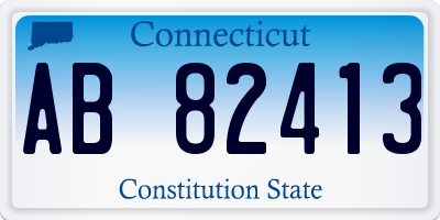 CT license plate AB82413