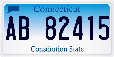CT license plate AB82415