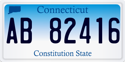 CT license plate AB82416