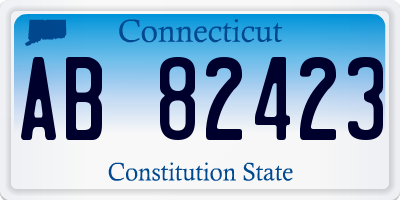 CT license plate AB82423