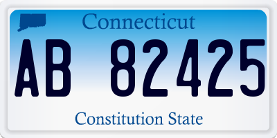 CT license plate AB82425