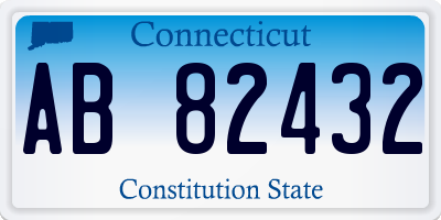 CT license plate AB82432