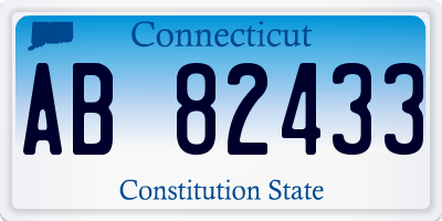 CT license plate AB82433