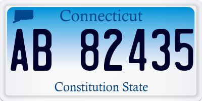 CT license plate AB82435