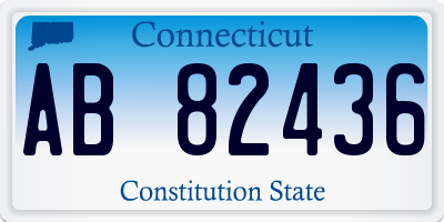 CT license plate AB82436