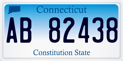 CT license plate AB82438