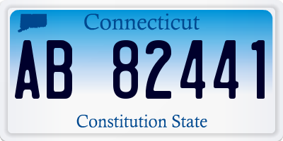 CT license plate AB82441