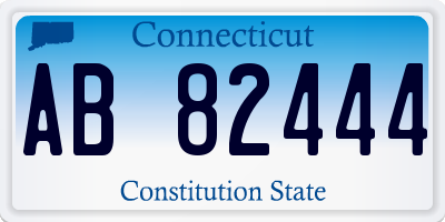 CT license plate AB82444