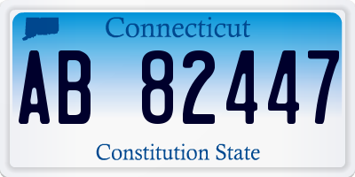 CT license plate AB82447
