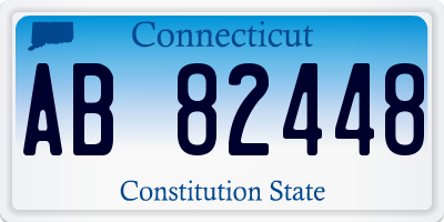 CT license plate AB82448