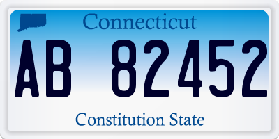 CT license plate AB82452