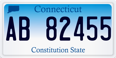 CT license plate AB82455