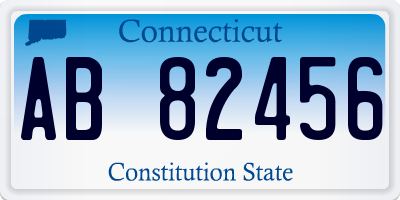 CT license plate AB82456