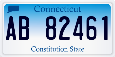 CT license plate AB82461