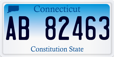 CT license plate AB82463