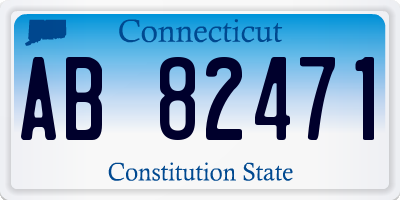 CT license plate AB82471