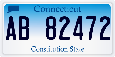 CT license plate AB82472