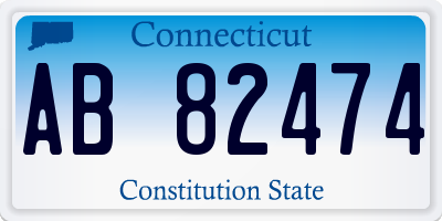 CT license plate AB82474