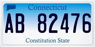 CT license plate AB82476