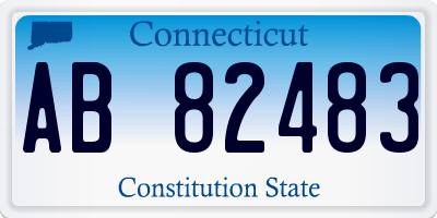 CT license plate AB82483