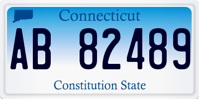 CT license plate AB82489